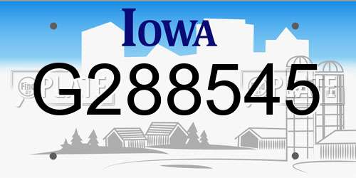 G288545 Iowa License Plate