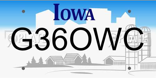 G36OWC Iowa License Plate