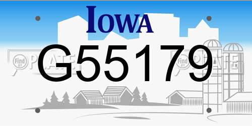 G55179 Iowa License Plate
