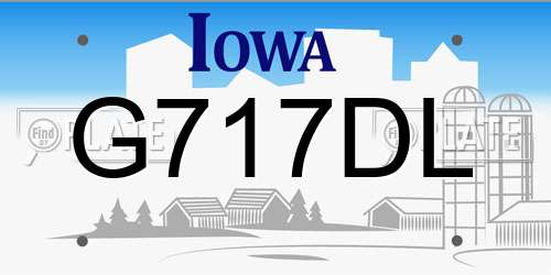 G717DL Iowa License Plate