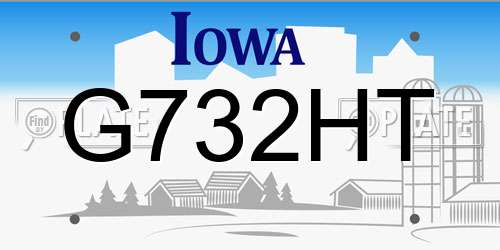 G732HT Iowa License Plate