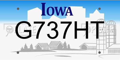 G737HT Iowa License Plate