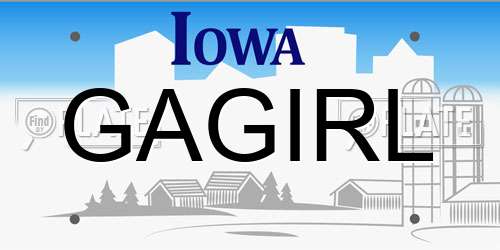 GAGIRL Iowa License Plate