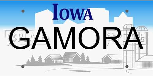 GAMORA Iowa License Plate