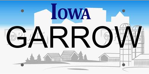 GARROW Iowa License Plate