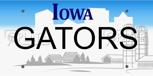 GATORS Iowa License Plate