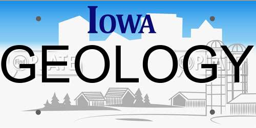 GEOLOGY Iowa License Plate