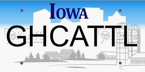 GHCATTL Iowa License Plate