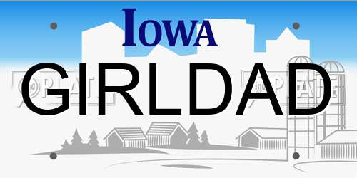 GIRLDAD Iowa License Plate