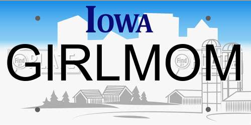 GIRLMOM Iowa License Plate