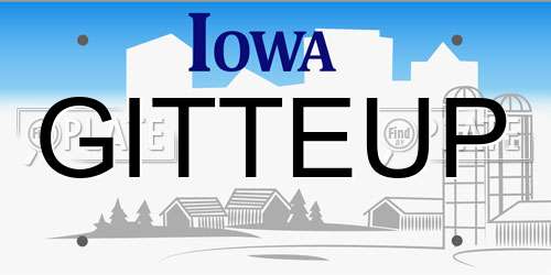 GITTEUP Iowa License Plate