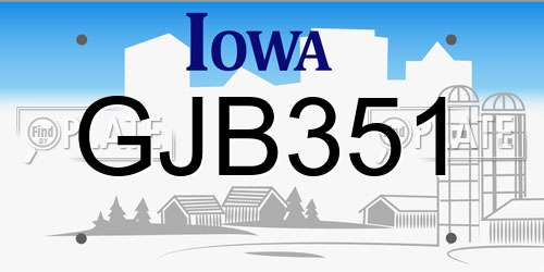 GJB351 Iowa License Plate