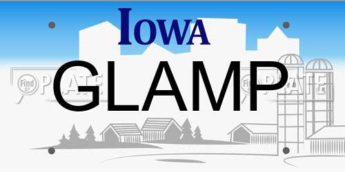 GLAMP Iowa License Plate