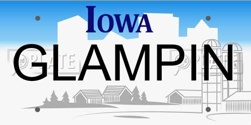 GLAMPIN Iowa License Plate