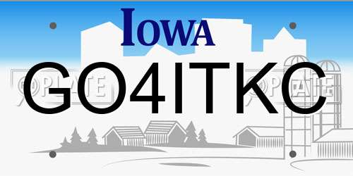 GO4ITKC Iowa License Plate