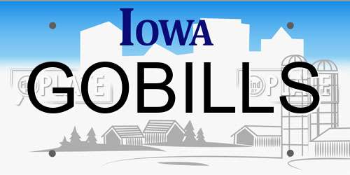 GOBILLS Iowa License Plate