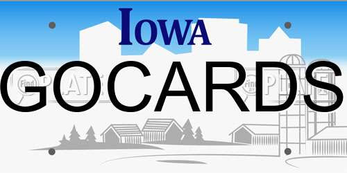 GOCARDS Iowa License Plate