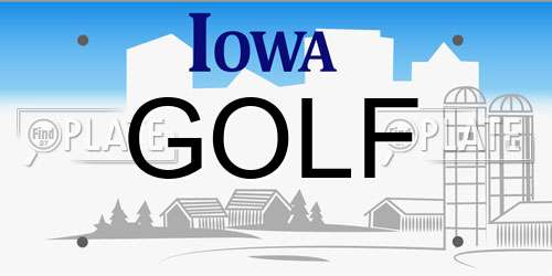 GOLF Iowa License Plate