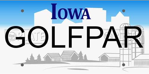 GOLFPAR Iowa License Plate