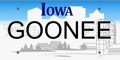 GOONEE Iowa License Plate