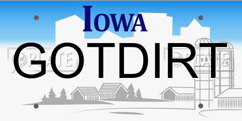 GOTDIRT Iowa License Plate