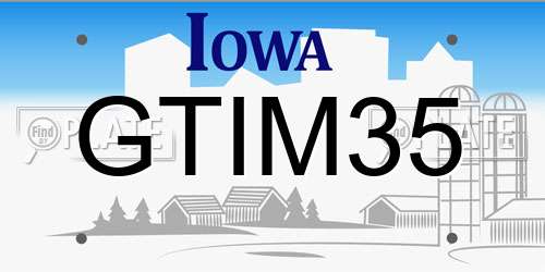 GTIM35 Iowa License Plate
