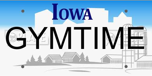 GYMTIME Iowa License Plate