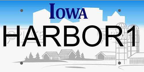 HARBOR1 Iowa License Plate