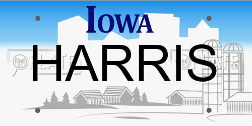 HARRIS Iowa License Plate