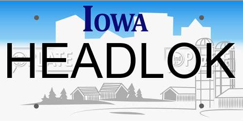 HEADLOK Iowa License Plate