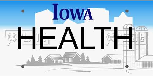 HEALTH Iowa License Plate