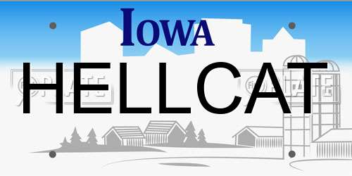 HELLCAT Iowa License Plate
