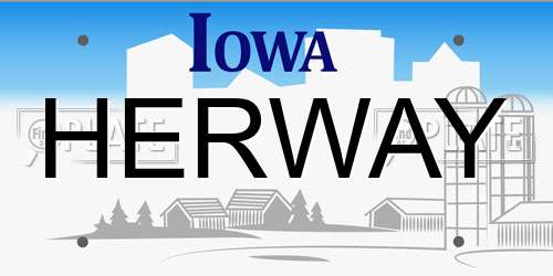 HERWAY Iowa License Plate