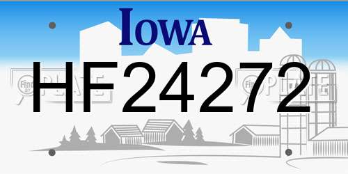 HF24272 Iowa License Plate