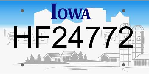 HF24772 Iowa License Plate