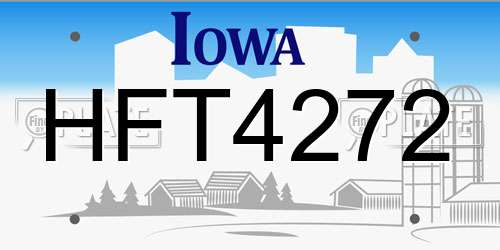HFT4272 Iowa License Plate