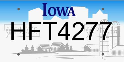 HFT4277 Iowa License Plate