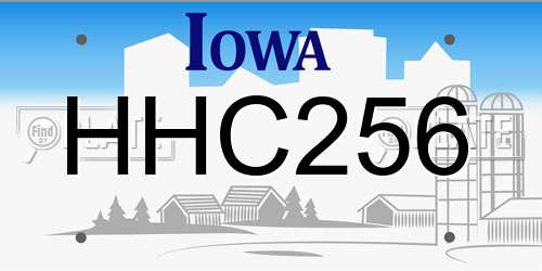 HHC256 Iowa License Plate