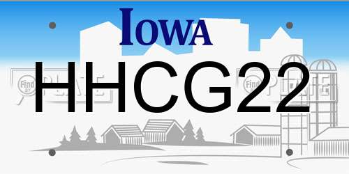 HHCG22 Iowa License Plate