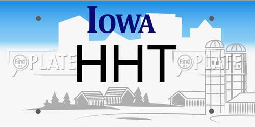 HHT Iowa License Plate