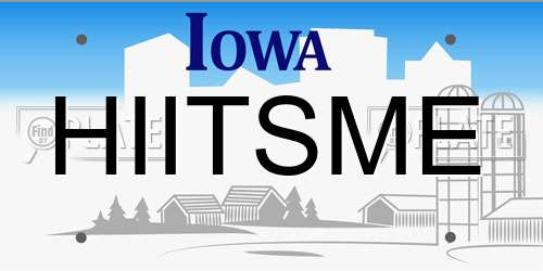 HIITSME Iowa License Plate