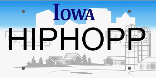 HIPHOPP Iowa License Plate