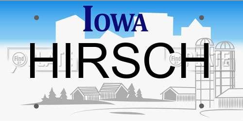 HIRSCH Iowa License Plate