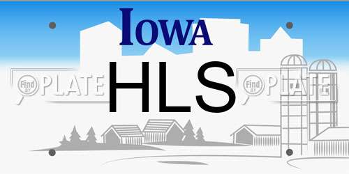 HLS Iowa License Plate