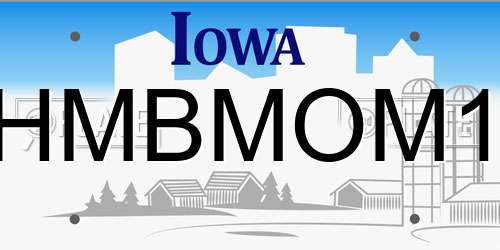 HMBMOM1 Iowa License Plate