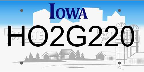 HO2G220 Iowa License Plate