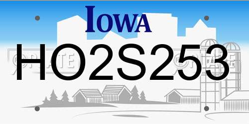 HO2S253 Iowa License Plate