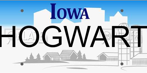 HOGWART Iowa License Plate