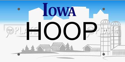HOOP Iowa License Plate