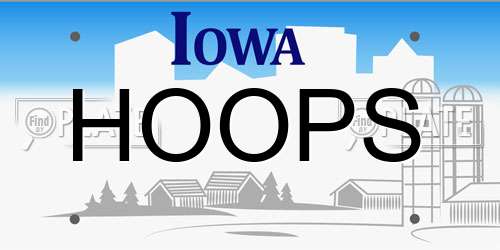 HOOPS Iowa License Plate